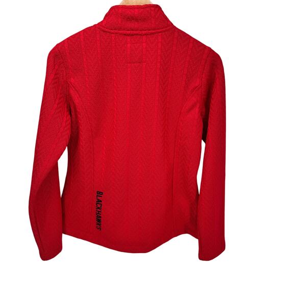 Chicago Blackhawks Jacket Womens Small Full Zip Knit Embroidered NHL Hockey NEW - Picture 4 of 10